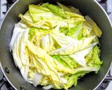 白菜と豆腐の生姜煮を卵とじで作り方4写真