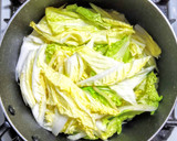 白菜と豆腐の生姜煮を卵とじで作り方4写真