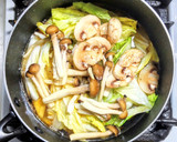 白菜と豆腐の生姜煮を卵とじで作り方5写真