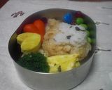 ダッフィーちゃん　キャラ弁　ディズニー作り方4写真