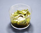 茹でて切るだけ簡単！生めかぶの鶏皮ポン酢作り方4写真