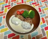 超簡単☆ホワイトソースのハンバーグ♪♪作り方8写真