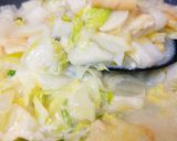 白菜とお餅のとろーりチーズミルク煮作り方8写真