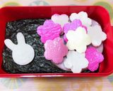 桜咲く祝合格入学弁当　うさぎのお花見弁当作り方7写真