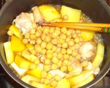 ヘルシー煮♥️サツマイモと鶏肉とひよこ豆作り方4写真