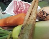 スペアリブと根菜の煮物作り方1写真