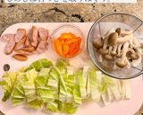 【楽めし】白菜とウインナーの具沢山スープ作り方1写真