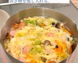 【楽めし】白菜とウインナーの具沢山スープ作り方3写真