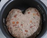 バレンタイン♥炊飯器でハート型ハンバーグ作り方3写真