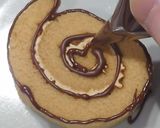 市販のロールケーキで。コミックケーキ作り方1写真