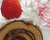 市販のロールケーキで。コミックケーキ作り方2写真