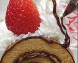 市販のロールケーキで。コミックケーキ作り方3写真