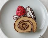市販のロールケーキで。コミックケーキ作り方5写真