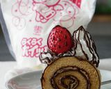 市販のロールケーキで。コミックケーキ作り方6写真