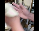 ピザ釜でナン、生地はＨBで作り方8写真