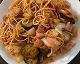 具だくさんナポリタン作り方1写真