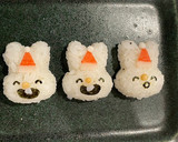 簡単 幼稚園 おにぎり うさぎさん作り方4写真