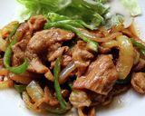 玉ねぎ、ピーマン入り！豚肉の生姜焼き♪作り方4写真