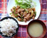 玉ねぎ、ピーマン入り！豚肉の生姜焼き♪作り方6写真
