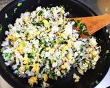 高菜チャーハン(生の葉っぱで)作り方5写真