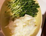 豆苗、大根とレタス、牛しゃぶ肉あっさり鍋作り方2写真