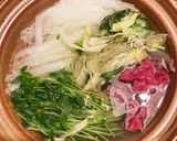 豆苗、大根とレタス、牛しゃぶ肉あっさり鍋作り方4写真