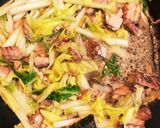 白菜とサバ缶のピリ辛パスタ作り方3写真