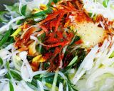 ラーメンに近いスープパスタ〜ねぎ塩味〜作り方1写真