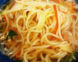 ラーメンに近いスープパスタ〜ねぎ塩味〜作り方8写真