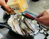 虹鱒（ニジマス）の牡丹胡椒味噌包み焼作り方5写真