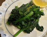 ちぢみほうれん草のガリバタ炒め作り方7写真