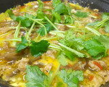 きんぴらごぼう と 鶏挽肉の卵とじ(丼)作り方4写真