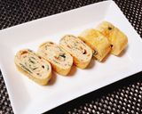 お弁当にぴったり♡なめ茸大葉入り卵焼き作り方3写真
