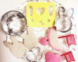 ハートの弓矢でうさぎのバレンタイン弁当作り方1写真