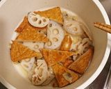 さつま蓮根あさり煮作り方3写真