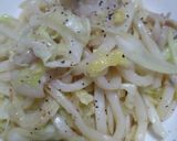 キャベツ大量消費、塩焼きうどん作り方8写真