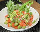 サーモン＆アボガド＋水菜＋スプラウト作り方6写真