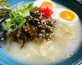 【夜食】シチューの素で豚骨ラーメン風作り方8写真