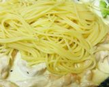 鶏肉とマスカルポーネのミルクチーズパスタ作り方3写真