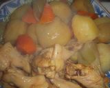A圧力鍋で鶏手羽のカレー風味肉じゃが作り方7写真