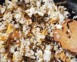 主人の今日のお弁当は、高菜チャーハン♪作り方1写真