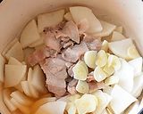大根６㎝で、にんにく入り薄切り豚バラ大根作り方3写真