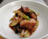厚切り豚バラ肉とナスの味噌炒め作り方7写真