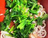 イカ明太ほうれん草炒め作り方6写真