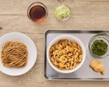 低糖質 大豆麺のなめこもずくそば作り方1写真