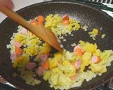 カリフラワーとウインナーのチーズリゾット作り方3写真