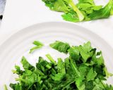 天ぷら粉でセロリの葉のかき揚げ作り方1写真