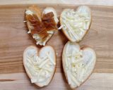 ハートにしたら食べやすい♡チーズトースト作り方4写真