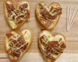ハートにしたら食べやすい♡チーズトースト作り方6写真