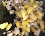 にんにくとこんにゃくと鶏肉の炒め物作り方5写真